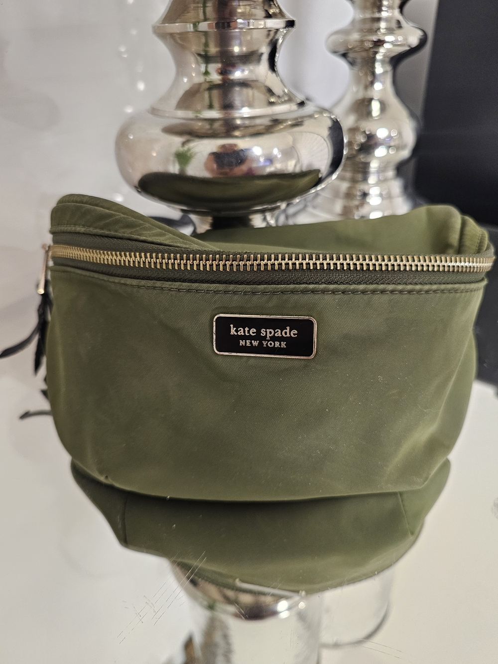 kate spade New York Olive Green Nylon Belt Bag